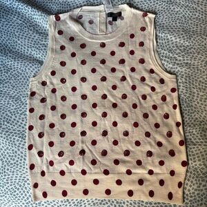 J. Crew Sweater with Sequins and Polka Dots